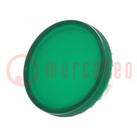 Actuator lens; 22mm; 84; transparent,green; plastic