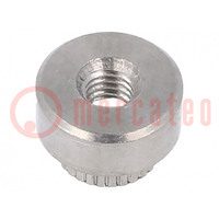Nut; round; M3; 0.5; A1 stainless steel; BN 639; push-on