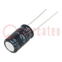 Capacitor: electrolytic; bipolar; THT; 2.2uF; 250VDC; Ø10x16mm