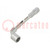 Sleutel; pijpsleutel,opzet; HEX 19mm; chroom-vanadium; 207mm