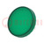 Nyomógomb lencse; 22mm; 84; áttetsző,zöld; műanyag