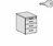 Rollcontainer, mit Utensilienschub + 3 Schubfächern, HxBxT 566 x 430 x 600 mm, Farbe Lichtgrau | GF8001