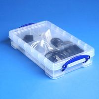 Really Useful Box 2,5 Liter (Kabel-Box), mit Deckel, transparent