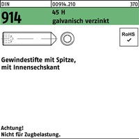 Gewindestift DIN 914 Spitze/Innen-6kt M1