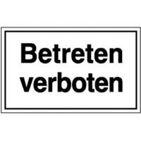 Betreten verboten Hinweisschild Betriebskennzeichnung, Alu, Größe 25x15 cm