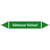 Rohrleitungskennz/Pfeilschild Bogen Gr1Wasser(grün)Folie gest,7,5x1,6cm Version: P1253 DIN 2403 - Kühlwasser Rücklauf P1253