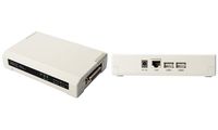 DIGITUS Desktop Fast Ethernet Printserver, 3 Port, weiß (11004151)