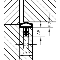 Produktbild zu ajtótömítés AC 4921 bézs