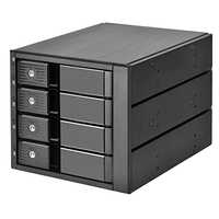 SILVERSTONE SST-FS304-12G - TROIS PORTS DE PÉRIPHÉRIQUE 5,25" À QUATRE 3,5" SAS-12G / SATA 6GO/S EMPLACEMENT SANS PLATEAU D'ÉCHA