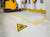 DURABLE -Pittogramma da pavimento "Attenzione passaggio carrelli", adesivo, diametro 430 mm