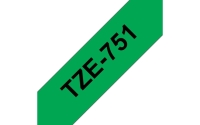TZe-Schriftbandkassetten TZe-751, schwarz auf grün Bild1