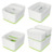Aufbewahrungsbox MyBox WOW, Groß, A4, mit Deckel, ABS, weiß/grün