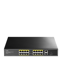 Cudy FS1018PS1 łącza sieciowe Fast Ethernet (10/100) Obsługa PoE Szary