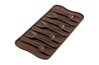 Silikomart Scg28 Choco Spoon Moule à chocolat et sucrerie Silicone Marron