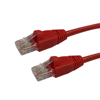 Videk Booted 24 AWG Cat5e UTP RJ45 Patch Cable Red 2Mtr