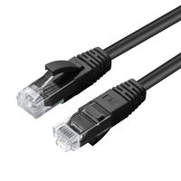 Microconnect MC-UTP6A01S networking cable Black 1 m Cat6a U/UTP (UTP)