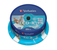 Verbatim CD-R AZO Wide Inkjet Printable 700 Mo 25 pièce(s)