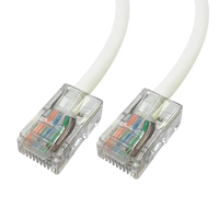 Videk Unbooted 24 AWG Cat5e UTP RJ45 Patch Cable White 0.5Mtr