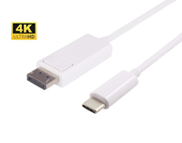 Microconnect USB3.1CDPB2W Videokabel-Adapter 2 m USB Typ-C DisplayPort Weiß