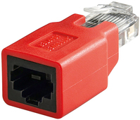 Goobay 68912 cambiador de género para cable RJ-45 Rojo