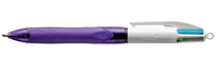 BIC 4 Colours Grip Blue,Green,Pink,Purple Clip-on retractable ballpoint pen Medium 12 pc(s)