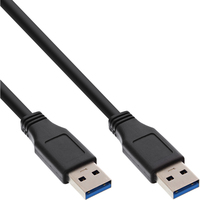 InLine USB 3.2 Gen.1 Kabel, A an A, schwarz, 1m