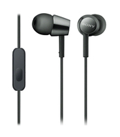Sony MDR-EX155AP Zestaw słuchawkowy Przewodowa Douszny Czarny