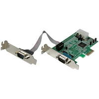 StarTech.com Scheda PCI Express seriale nativa basso profilo a 2 porte RS-232 con 16550 UART