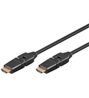 Goobay HDMI HiSpeed/wE 0150 G-360° (SB) HDMI-Kabel 1,5 m HDMI Typ A (Standard) Schwarz