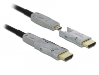 DeLOCK 85880 HDMI-Kabel 10 m HDMI Typ D (Mikrofon) Schwarz, Grau