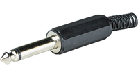 Distrelec RND 205-00601 kabel-connector 6.3mm Zwart, Zilver