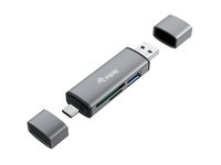 Equip 245460 lector de tarjeta USB 3.2 Gen 1 (3.1 Gen 1) Type-A/Type-C Gris