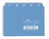 Durable 367006 intercalaire de classement Onglet avec index alphabétique PVC Bleu