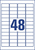 Avery L4778REV-20 etichetta autoadesiva Rettangolo con angoli arrotondati Permanente Bianco 960 pz