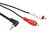 Maclean MCTV-828 kabel audio 15 m 2 x RCA 3.5mm Czarny, Czerwony, Biały