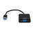 Rocstor Y10A178-B1 video cable adapter VGA (D-Sub) USB Type-A Black