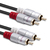 Qoltec 52336 kabel audio 1 m 2 x RCA Czarny