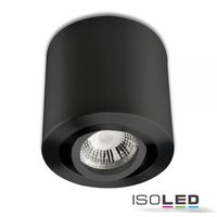 illustrazione di prodotto - Luce a soffitto rotonda GU10/MR16 :: alluminio nero :: corpo illuminante escluso