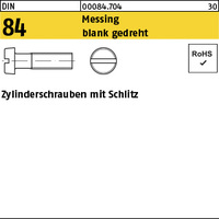 DIN 84 Messing M 1 x 5 blank gedreht Ms gedr VE=S