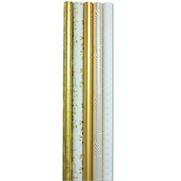 Papier prezentowy CLAIREFONTAINE, Premium Tresor, PP, 2x0,7m, 80g, mix wzorów, złoty