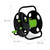 Relaxdays Schlauchtrommel, für 30 m 1/2" Schlauch, Stahl, Kunststoff, Schlauchhalter, HBT: 38 x 42 x 31 cm, schwarz/grün