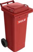 SULO 1088439 Müllgroßbehälter 80 l HDPE rot fahrbar, nach EN 840