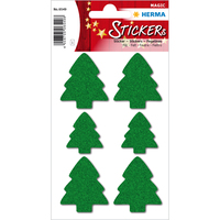 Sticker Weihnachtsbäume, grüner Filz