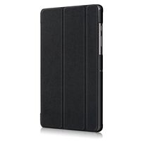 HOUSTON Folio Case for Samsung Galaxy Tab S8/S7. Black PU leather front with hard PC backside Tablet-Hüllen