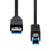 USB 3.2 Gen1 Cable A to B M/M , Black 0.5M ,