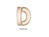 ballon lettre "d" en aluminium 1m champagne