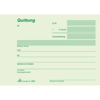 Quittungsblock, selbstdurchschreibend, DIN A6, mit Sicherheitsdruck , 2x40 Blatt RNK 3033