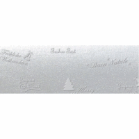 Prägekarton Elegance 220g/qm 23x32cm VE=5 Blatt Weihnachtsgrüße silber matt