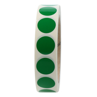 Markierungspunkte Ø 20 mm, grün, 1.000 runde Etiketten auf 1 Rolle/n, 3 Zoll (76,2 mm) Kern, Folienpunkte permanent, Verschlussetiketten