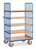 fetra® Etagenwagen, 5 Ladeflächen 1000 x 700 mm, , Höhe 1800 mm, Stirnseiten Rohrstreben